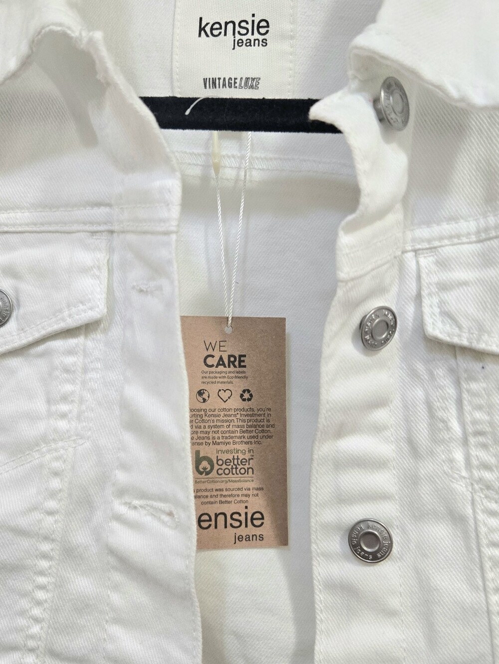 Kensie New Denim Jean White Jacket Small - Picture 3 of 4